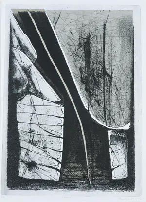 Pauline Braat - Lot met 1 aquarel (landschap) en 3 etsen (abstract) kopen? Bied vanaf 1!