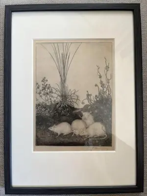Jan Mankes - Originele Heliogravure - 4 Muizen 1923 kopen? Bied vanaf 50!