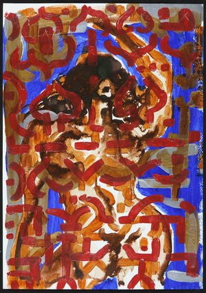 Francois Gervais - Gemengde techniek op papier, Z.T. Staand naakt kopen? Bied vanaf 1!