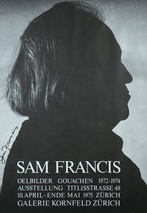 Sam Francis - Gesigneerd affiche, Sam Francis in Galerie Kornfeld Zürich - Ingelijst kopen? Bied vanaf 1!