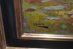 Henri Endlich - Pseudoniem van Jan Knikker - Bosgezicht - in een nieuwe handgemaakte lijst kopen? Bied vanaf 90!