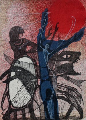 Harry van Kruiningen - Map met 8 kleurenlitho’s: Achnaton - 1954 kopen? Bied vanaf 295!