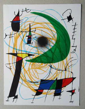 Joan Miro - "La Lune Vert" , Litografia original V 1972 - Mourlot 861 kaufen? Bieten Sie von 129!
