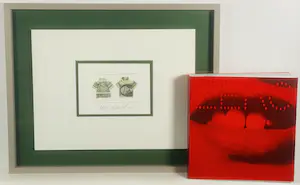 Jan Henderikse - Uniek werk : Tekening met $-Shirts, floating framed + Art Book : ZERO kopen? Bied vanaf 385!