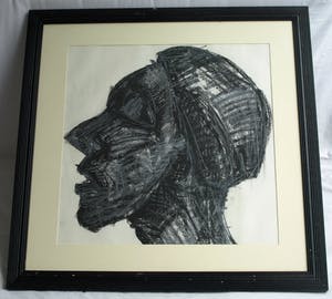 Niet of onleesbaar gesigneerd - Ingelijste tekening, Portret – Gallery Abbott and Holder, Londen - 1985 kopen? Bied vanaf 1!