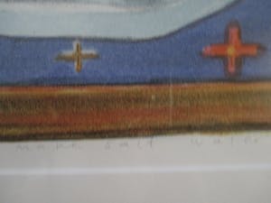 Lon Buttstedt - Grote ingelijste litho "Yemeni eyes make salt water" perfect ingelijst kopen? Bied vanaf 70!