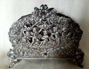 Curiosa - Zilver 800 servet houder kopen? Bied vanaf 1!