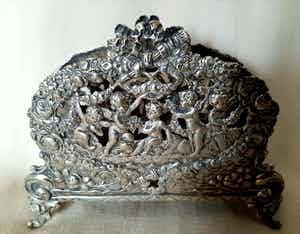 Zilver 800 servet houder verkocht voor € 1!