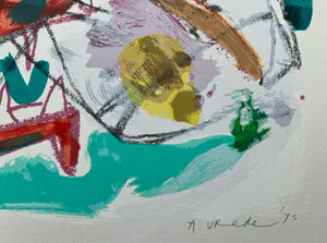 Anton Vrede - handgesigneerde zeefdruk | 'zonder titel' | 1993 kopen? Bied vanaf 1!