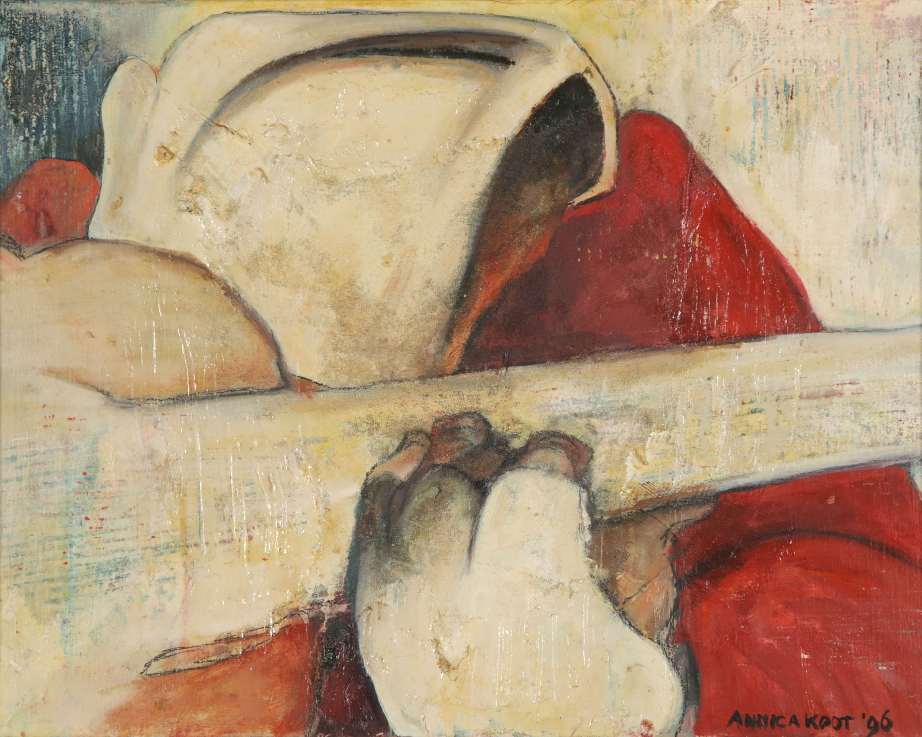 Annica Koot - Acryl op doek, Tuesday's blues - Ingelijst kopen? Bied vanaf 40!