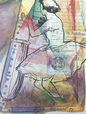 Jan Vanriet - Litho - Gesigneerd - 1987 - 'Bellefleur' kopen? Bied vanaf 35!