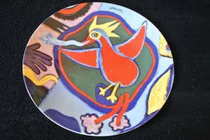 Corneille - Vuurvogel- Het originele keramische bord kopen? Bied vanaf 40!