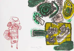 Corneille - Litho uit de serie Femmes de nuit et d'aube - Ingelijst (+ originele map!) kopen? Bied vanaf 1!