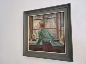 Jan Nijland - Man kijkt uit het raam kopen? Bied vanaf 45!