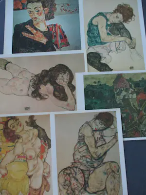 Egon Schiele - grote portfolio met 6 kunstfoto's kopen? Bied vanaf 50!