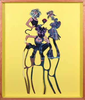 Lidy Jacobs - Collage, Wild sight - Ingelijst verkocht voor € 50!