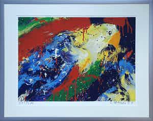 Jan Cremer - Grote ingelijste litho: 'Ara' - 1990 verkocht voor € 275!
