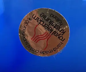 Royal Leerdam - Kobalt blauwe glazen kom op voet kopen? Bied vanaf 50!