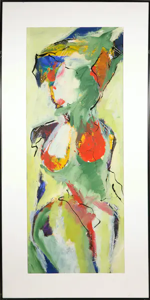 Catherine Megens - Acryl op papier, Abstracte figuur (Groot) kaufen? Bieten Sie von 60!