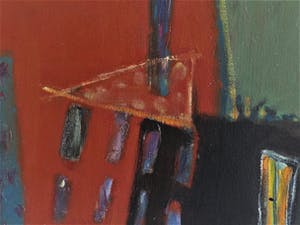 Wil van Leeuwen - Wil van Leeuwen: Olieverf op doek, Abstract - Ingelijst (groot) kopen? Bied vanaf 450!