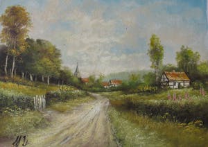 Toon Wildeboer - dorpsgezicht met landweggetje kopen? Bied vanaf 25!