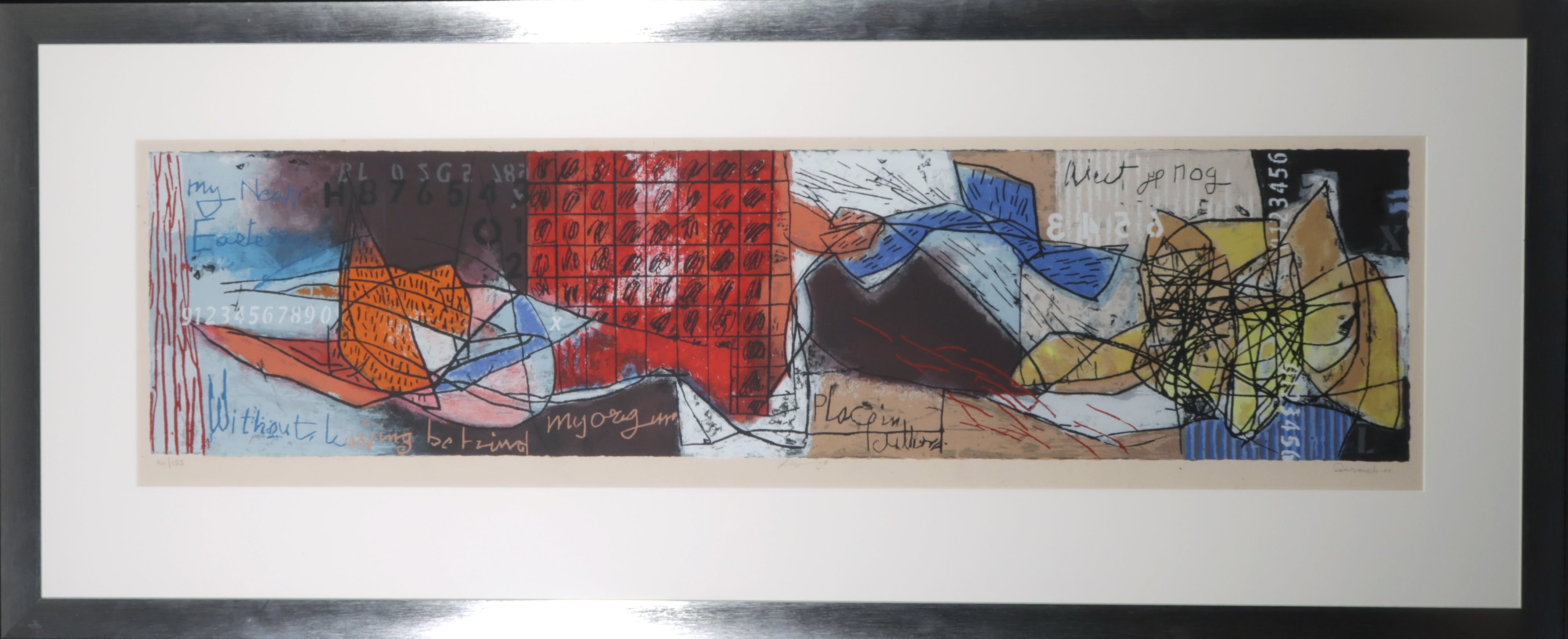 Mohamed Quraish - Zeefdruk, Zonder titel - Ingelijst (Zeer groot) kopen? Bied vanaf 80!