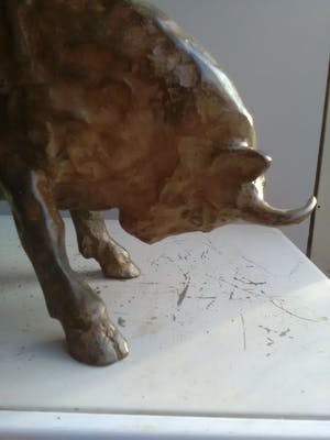 Pierre Chenet - Stier in aanvalshouding getekend brons kopen? Bied vanaf 275!