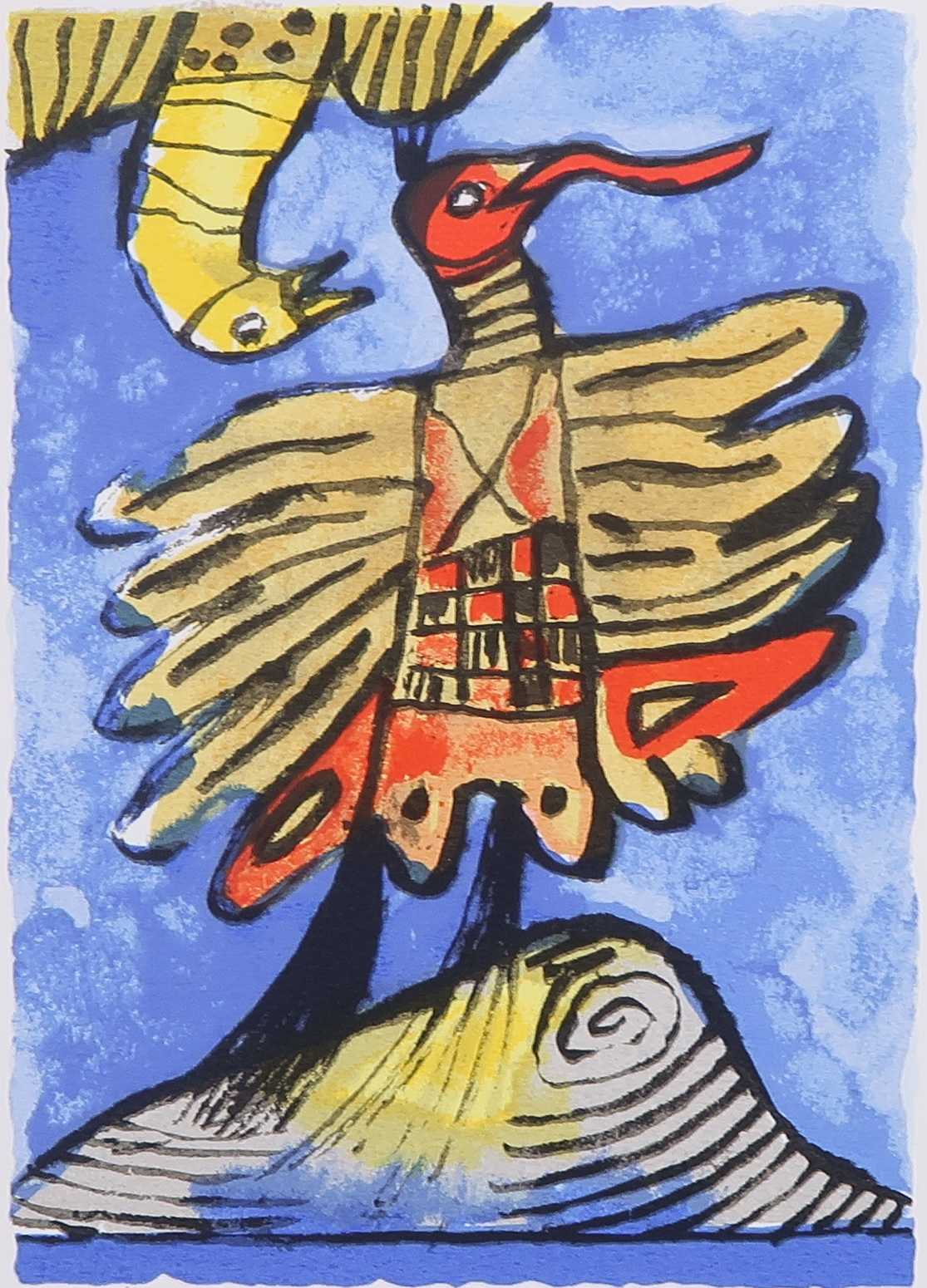 Corneille - Zeefdruk, De vuurvogel verkocht voor € 100!