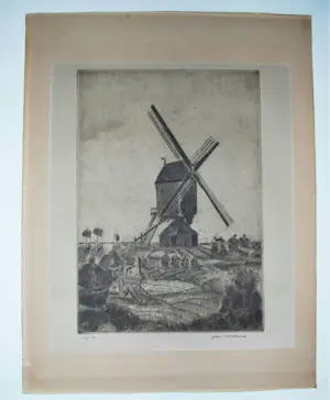 Willem van Dam - 2 standerdmolens - Terschuur & 1 andere kopen? Bied vanaf 20!