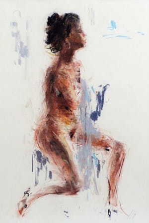 Hans Hellingwerf - Pastel/Krijt. Model, "Anoek". kopen? Bied vanaf 80!