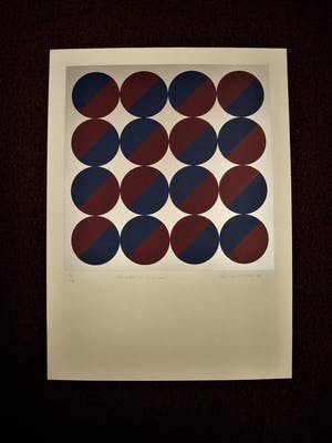 Rob Schotman - Fraai jaren 60 PoP Art Litho - variaties op een cirkel - gesigneerd oplage 50 ex kopen? Bied vanaf 28!