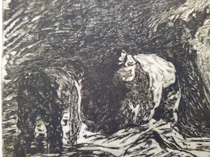 Willem de Zwart - 1905 - In de stal kopen? Bied vanaf 50!