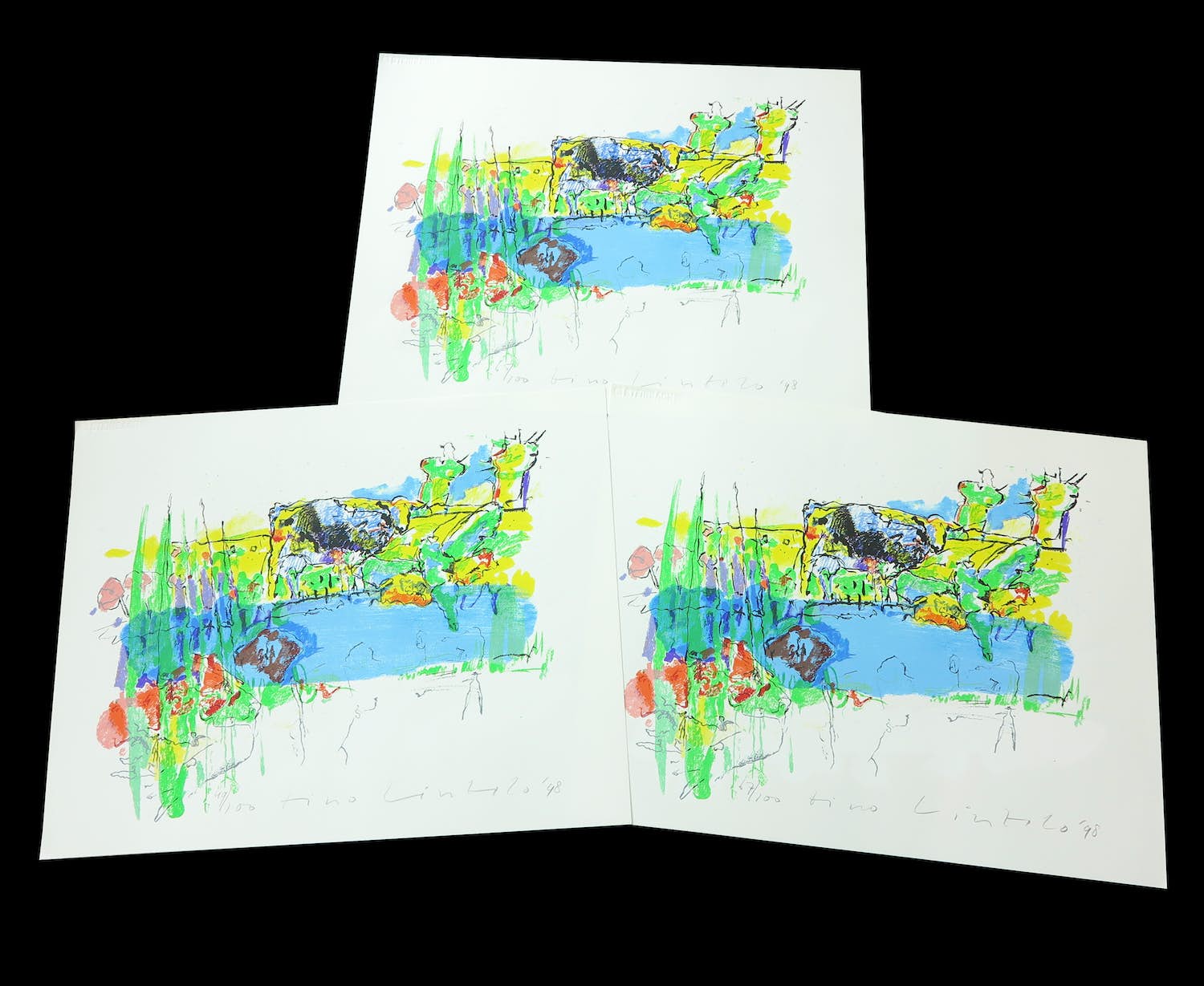 Tino Lintelo - Lot van drie litho's kopen? Bied vanaf 1!