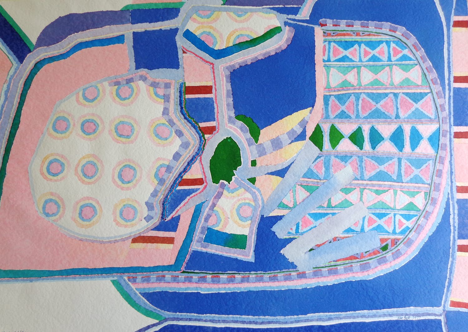 Niet of onleesbaar gesigneerd - KLEURRIJKE ABSTRACTIE / ORIGINEEL WERK / 61x91cm / SIG / 1977 kopen? Bied vanaf 1!