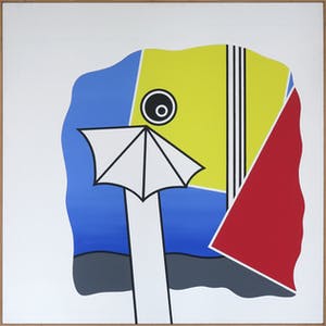 Robin Deirkauf - Acryl op doek, Left eye landscape - Ingelijst (Zeer groot) kopen? Bied vanaf 350!
