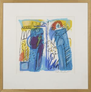 Frank Lengvenius - Zeefdruk, Onderweg - Ingelijst kopen? Bied vanaf 1!