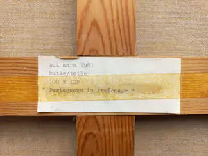 Pol Mara - Partageons la fraicheur, olieverf op doek (mooi ingelijst, groot!) kopen? Bied vanaf 1000!