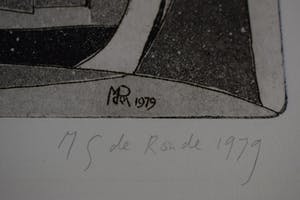 Maria de Ronde - Aquatint - Compositie II - 1979 kopen? Bied vanaf 50!