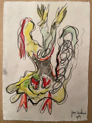 Jan Sierhuis - Acryl/Krijt op geschept papier kopen? Bied vanaf 1!