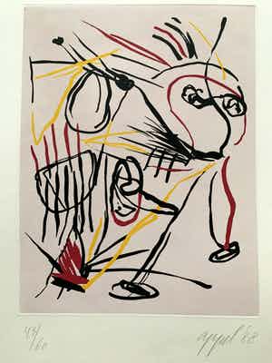 Karel Appel - Salto Sobre verkocht voor € 695!