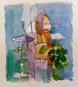 Ahmad Baldin - Zonder titel - AQUAREL compleet met GESIGNEERD boek. kopen? Bied vanaf 50!