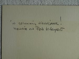 Fon Klement - Nieuwjaarskaart met afdruk boardsnede - 1971 kopen? Bied vanaf 1!
