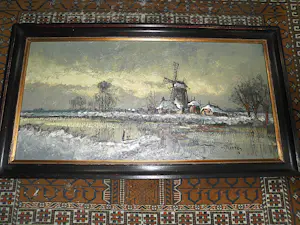 Willem Hendrik van Norden - Olieverf - Winters Landschap met Molen kopen? Bied vanaf 125!