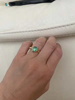 1,5 karaat smaragd cocktail geelgouden ring kopen? Bied vanaf 1000!