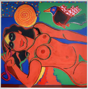 Corneille - Femme allongée - Zeefdruk - 120x120 cm - Gesigneerd - Ingelijst - 1995 kopen? Bied vanaf 1200!