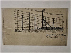 Niet of onleesbaar gesigneerd - 1940 - 3 x tekening "STALAG IX A Ziegenhain" W.O.II - gesigneerd kopen? Bied vanaf 1!