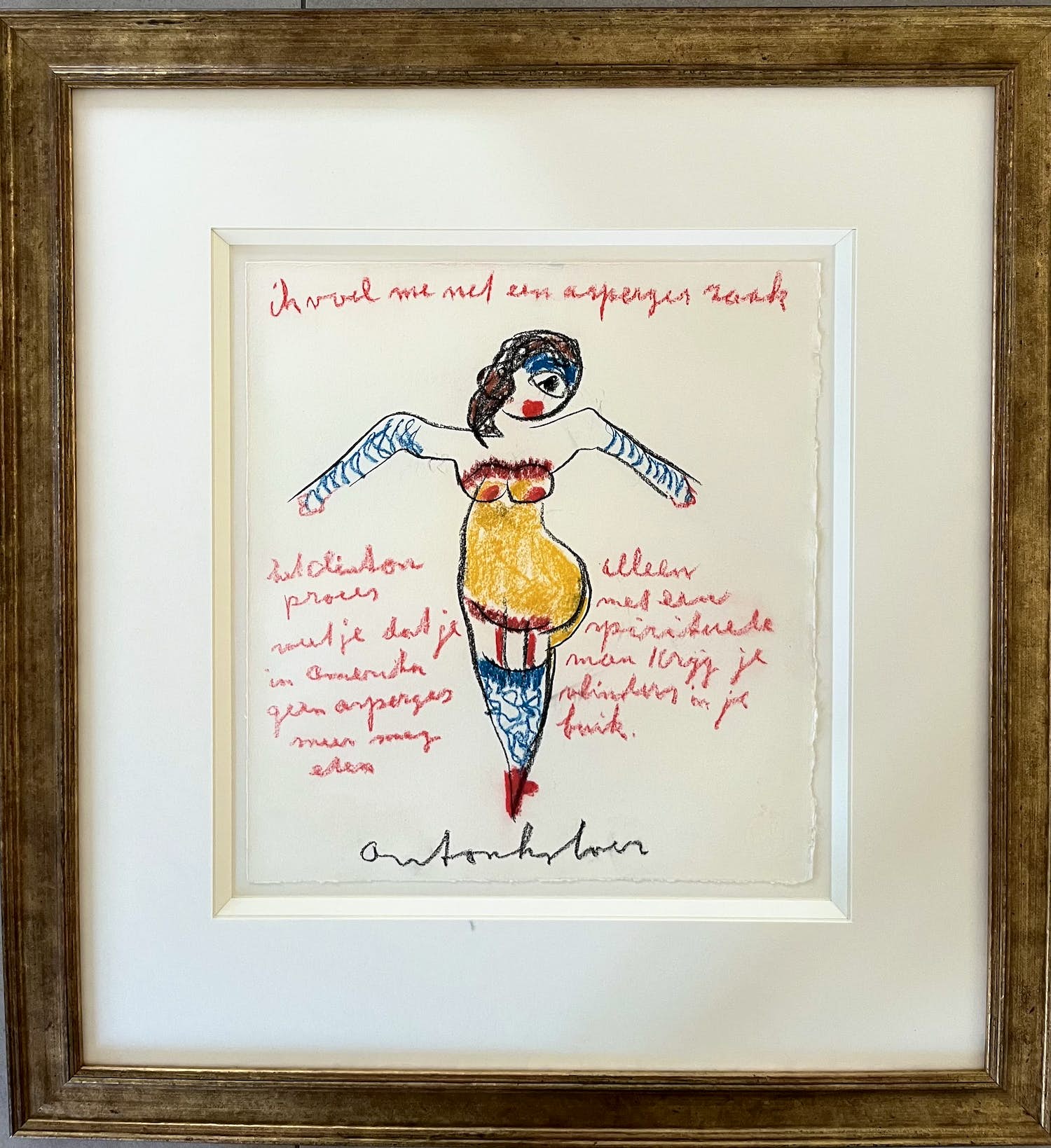 Anton Heyboer - Dansende dame, in Krützmann lijst kopen? Bied vanaf 175!