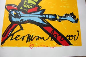 Herman Brood - Grote zeefdruk: de gitarist kopen? Bied vanaf 399!