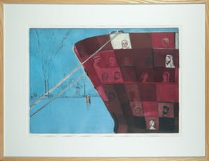 Jan Willem Kwinkelenberg - Gemengde druktechniek, Boegbeelden van de zee - Ingelijst kopen? Bied vanaf 1!