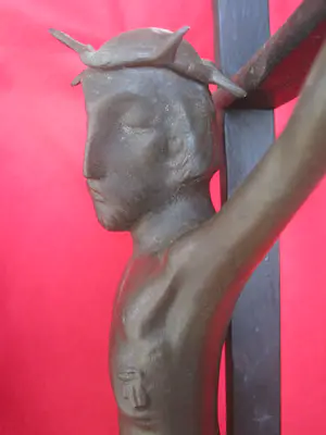 Heiligenbeeld - Expressionistisch kruisbeeld. kopen? Bied vanaf 30!